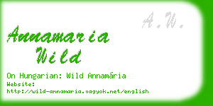 annamaria wild business card
